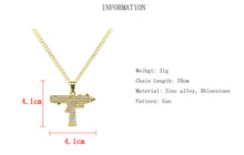 Load image into Gallery viewer, AYAR TECHNOLOGY Gold Necklace Uzi Gun