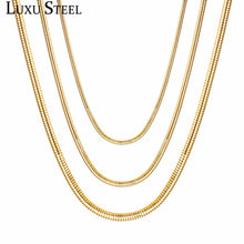 Load image into Gallery viewer, AYAR TECHNOLGY LUXUSTEEL Gold/Silver Filled Snake Chain Necklace