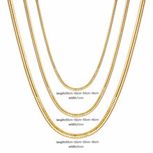 Load image into Gallery viewer, AYAR TECHNOLGY LUXUSTEEL Gold/Silver Filled Snake Chain Necklace